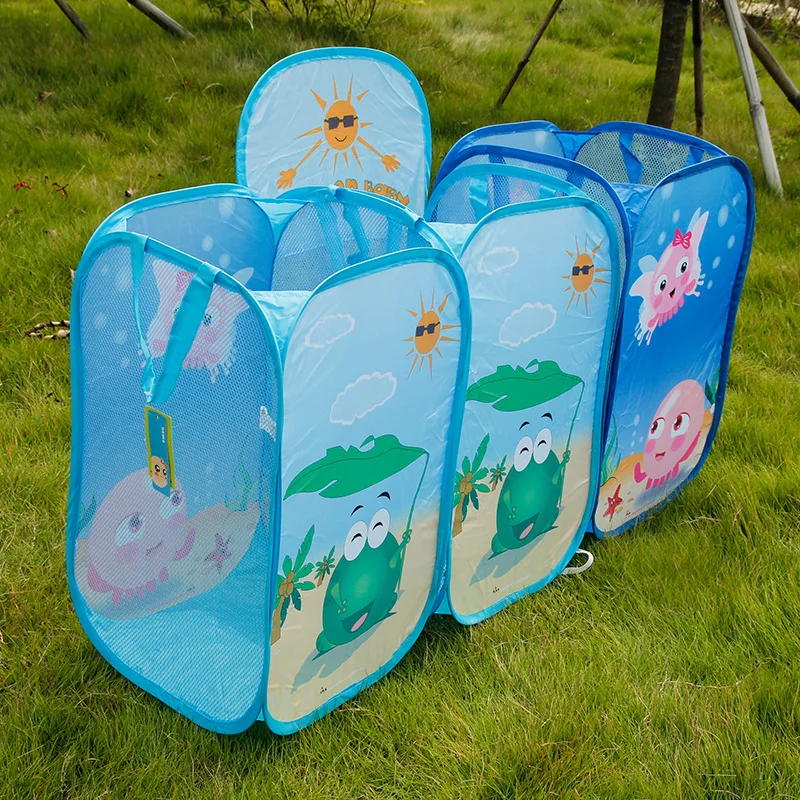 WZFQ Tent Frog Leon Cartoon Pitching Storage Basket Folding Household Products