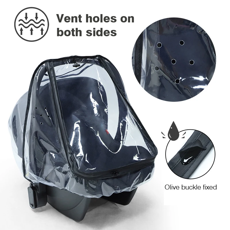 Baby safety seat rain cover transparent EVA for stroller baby carriage