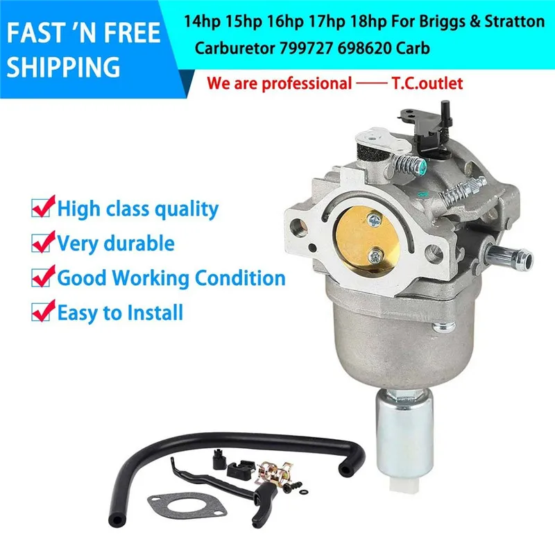 Карбюратор ДЛЯ BRIGGS& STRATTON 170402 390323 394228 7HP 8HP 9HP двигателя 14hp 15hp 16hp 17hp 18hp 799727 698620 Carb