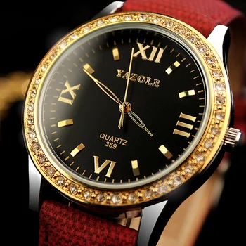 

YAZOLE Women Watches 2020 Luxury Brand Fashion Diamond Watch Lady Iced Out Quartz Watch Ladies Waterproof Wristwatch reloj mujer