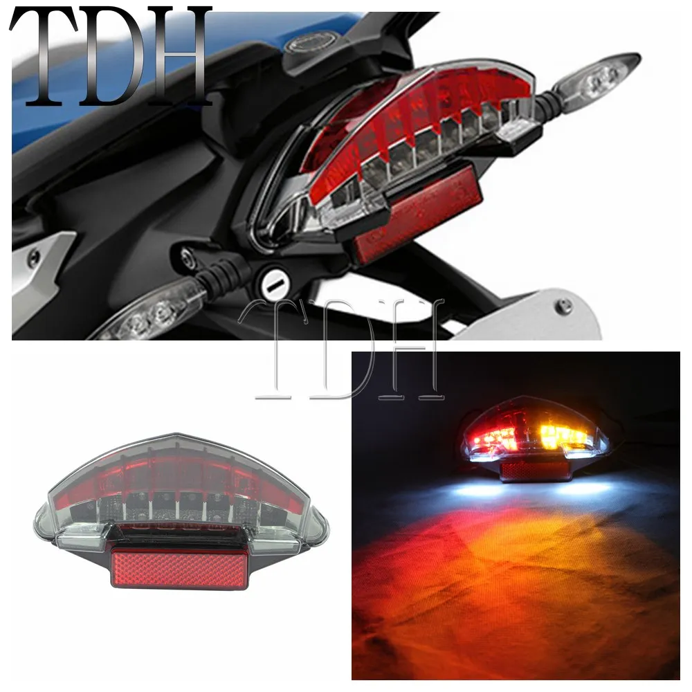 Smoke Motorcycle LED Rear Tail Brake Stop Light Indicator For BMW F800S F800ST F800GT K71 F800R K73 R 1200 GS Adventure K255
