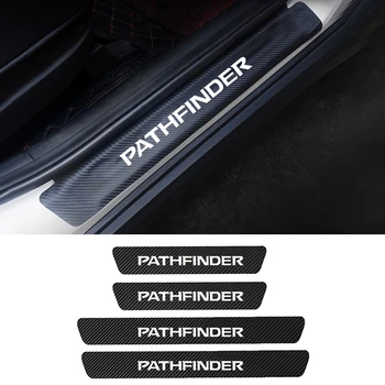 

4pcs for Nissan Pathfinder R50 R51 R52 Car PU Leather Door Sill Guard Protector Stickers Welcome Pedals Anti Scratch Accessories