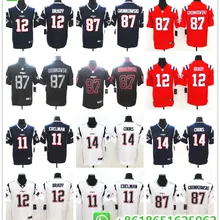 Сшитые мужские новые английские футболки Том Брэди Роба гронковски Юлиан Эдельман Брэндин поварские парные неоспоримые футболки из Джерси