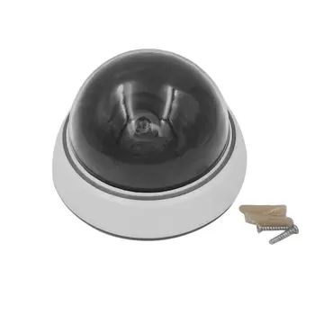 

Dummy Camera CCTV Camera Home Safe Surveillance Camera Flashing LED Light White Fake Dome CCTV Security