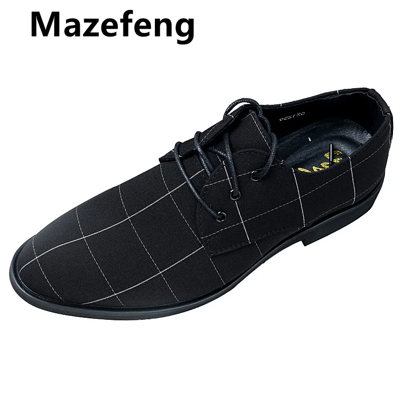 Оксфорды Mazefeng новые кожаные мужские туфли на шнуровке дышащие деловые офисные