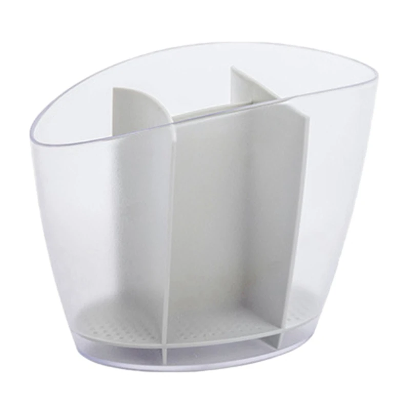 Kitchen Tableware Storage Rack Detachable Household Cutlery Storage Tube Plastic Drainable Desktop Tableware Container - Color: H