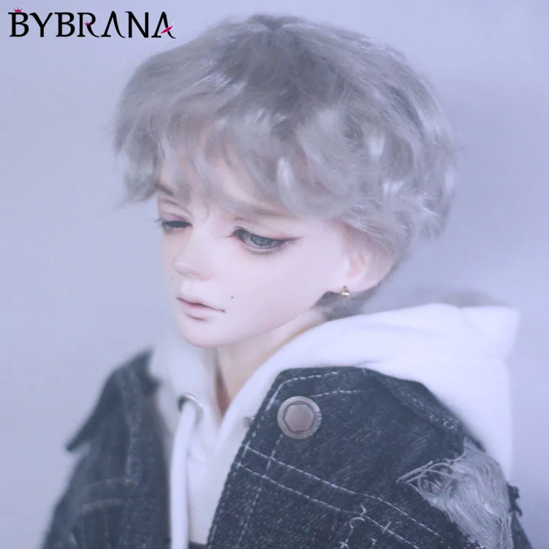 Bybrana Bjd парик куклы винно-красного цвета ангел рулон с короткими волосами для 1/3 дюймов кукла, высокотемпературное волокно