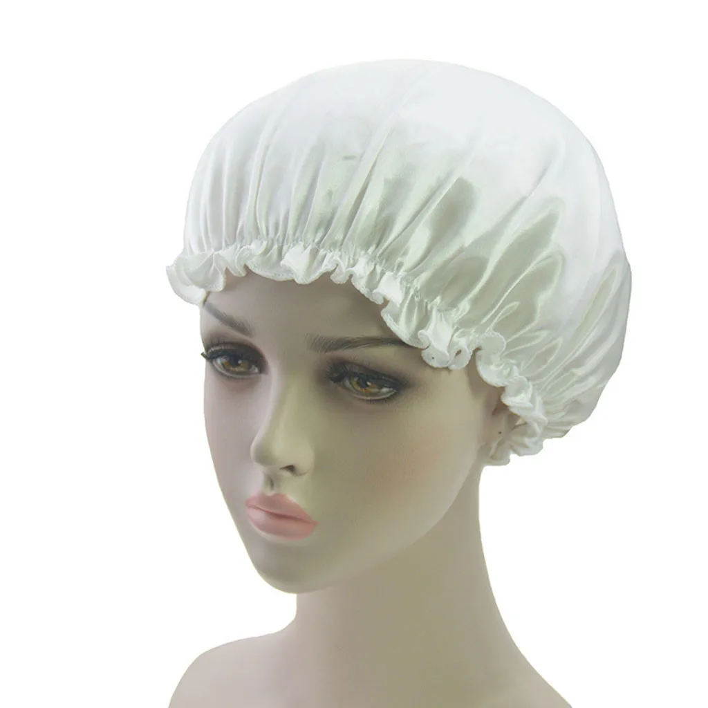 Одноцветная шапка мусульманский ветер шелковый атлас чистый цвет Skullies шапочка