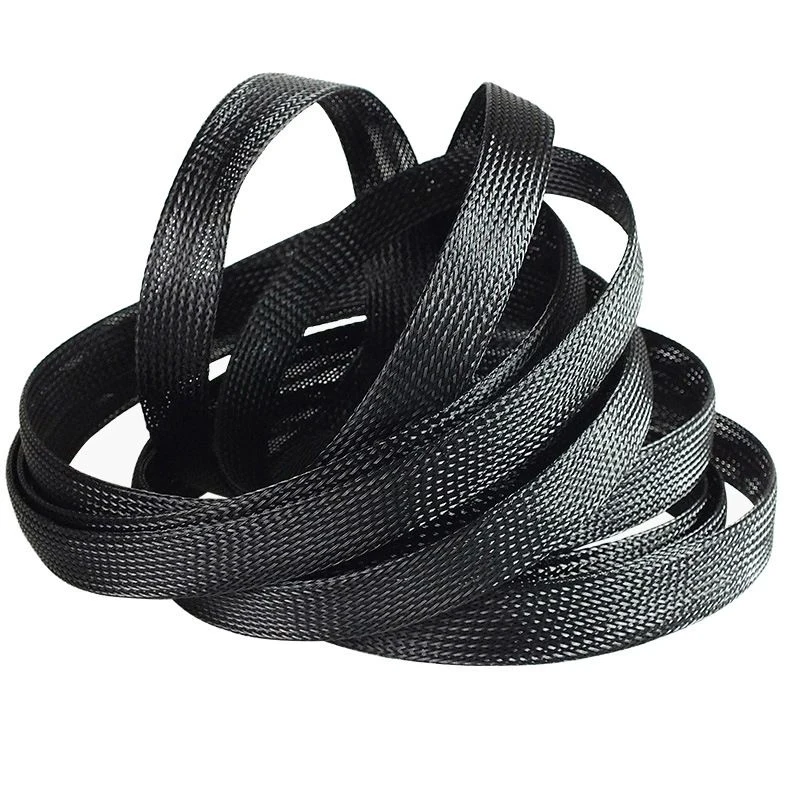 Gaine tressée isolée en l'horloge noir, câble métallique, tube en nylon  arrang, protection de la ligne de données, 1-100mm, 1 m, 5m - AliExpress