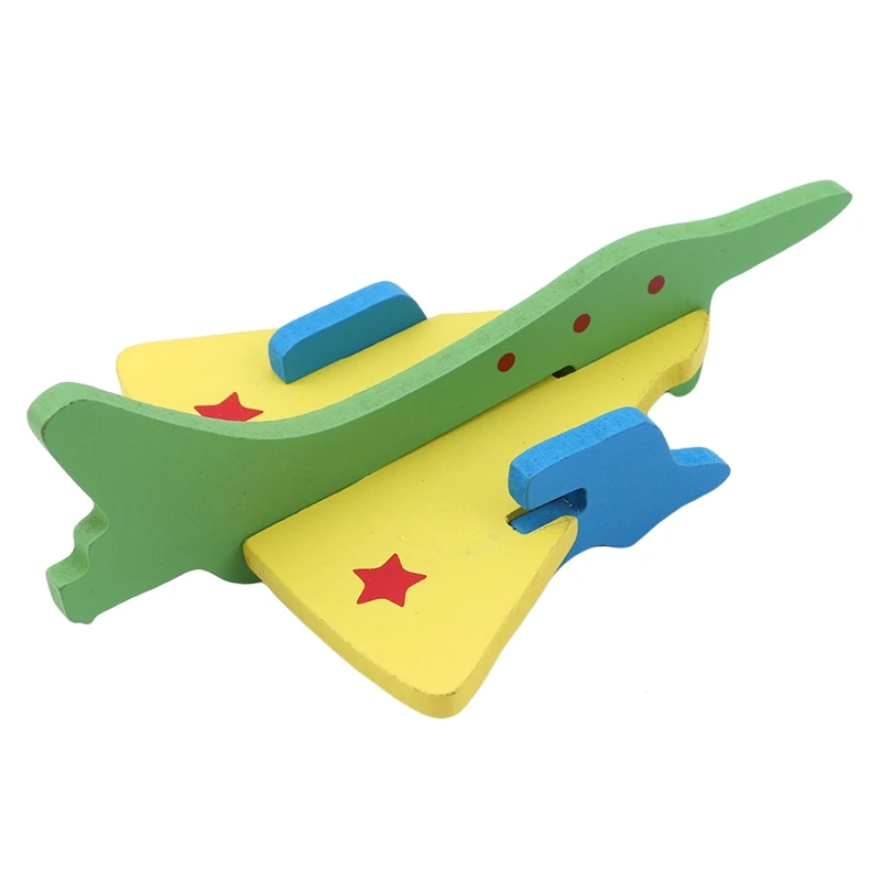 3D мультфильм мини самолет моделирование деревянные головоломки 3D стерео образовательные головоломки для детей игрушки DIY дети головоломки детские игрушки