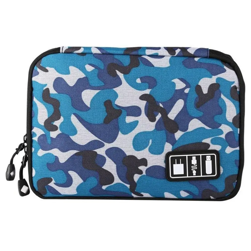 camouflage blue Многофункциональный водонепроницаемый цифровой продукт для путешествий, сумка для приема мобильного зарядного устройства, провод для передачи данных, гарнитура, цифровая приемная сумка - Цвет: camouflage blue