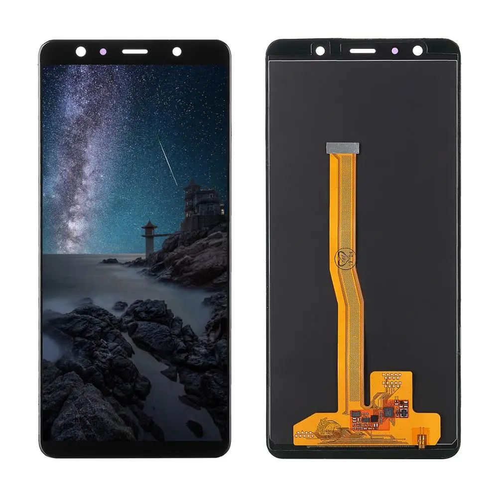 6,0 ''для samsung Galaxy A7 SM-A750F A750 ЖК-дисплей кодирующий преобразователь сенсорного экрана в сборе Замена протестированный A750 lcd(TFT