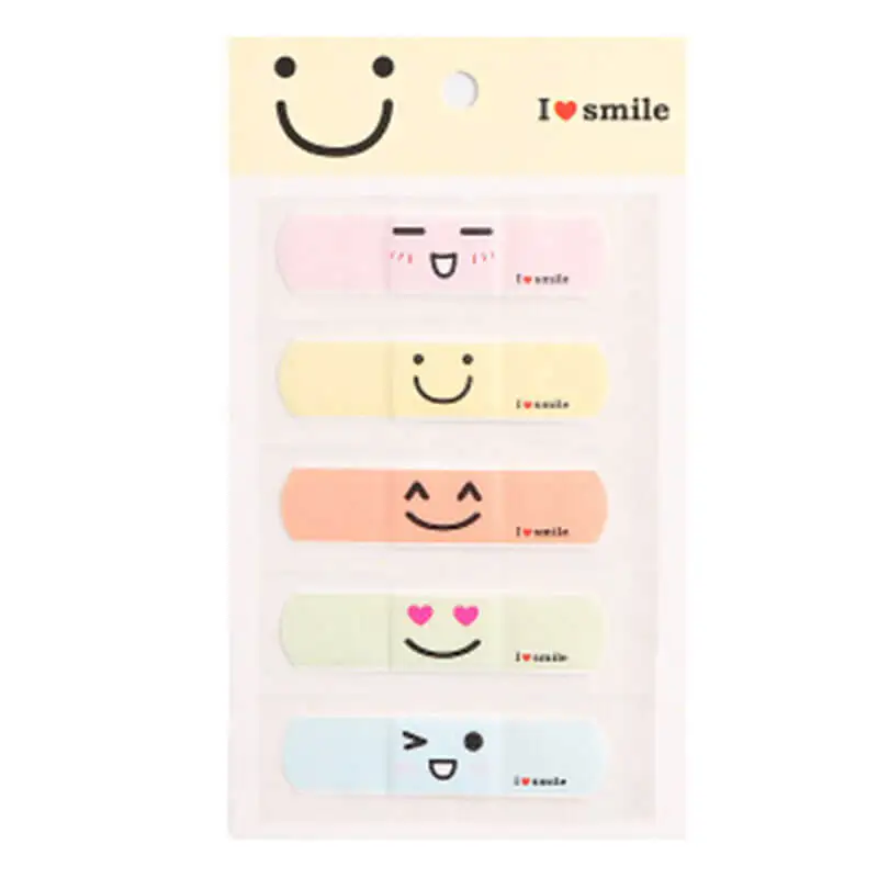 Smile Бандаж для первой помощи, милый мультяшный бандаж, клейкие наклейки для помощи, водонепроницаемый, для малышей, для ухода за детьми, первый бандаж, для путешествий, кемпинга, аварийный комплект - Цвет: Smile