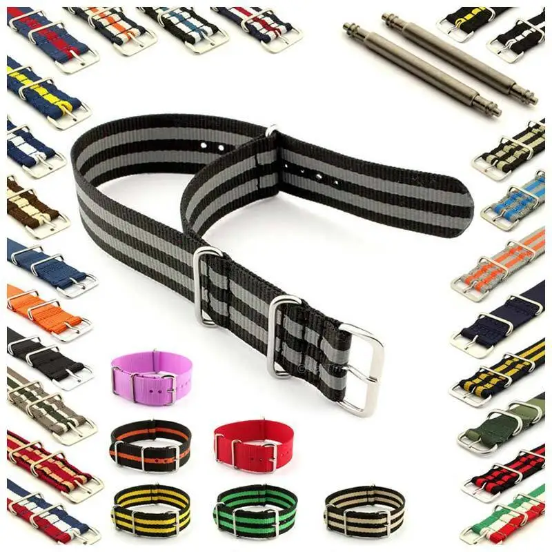 

Nylon Nato Watch Strap Band Military Army Diver G10 16 18 20 22 24 MoD MM For rolex_watch