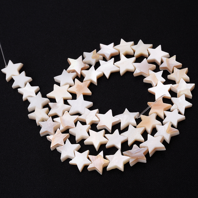 Shell Beads Mother of Pearl Love Star Oval Round Flat Loose Spacer Beads for Jewelry Making DIY Charm Bracelet Necklace