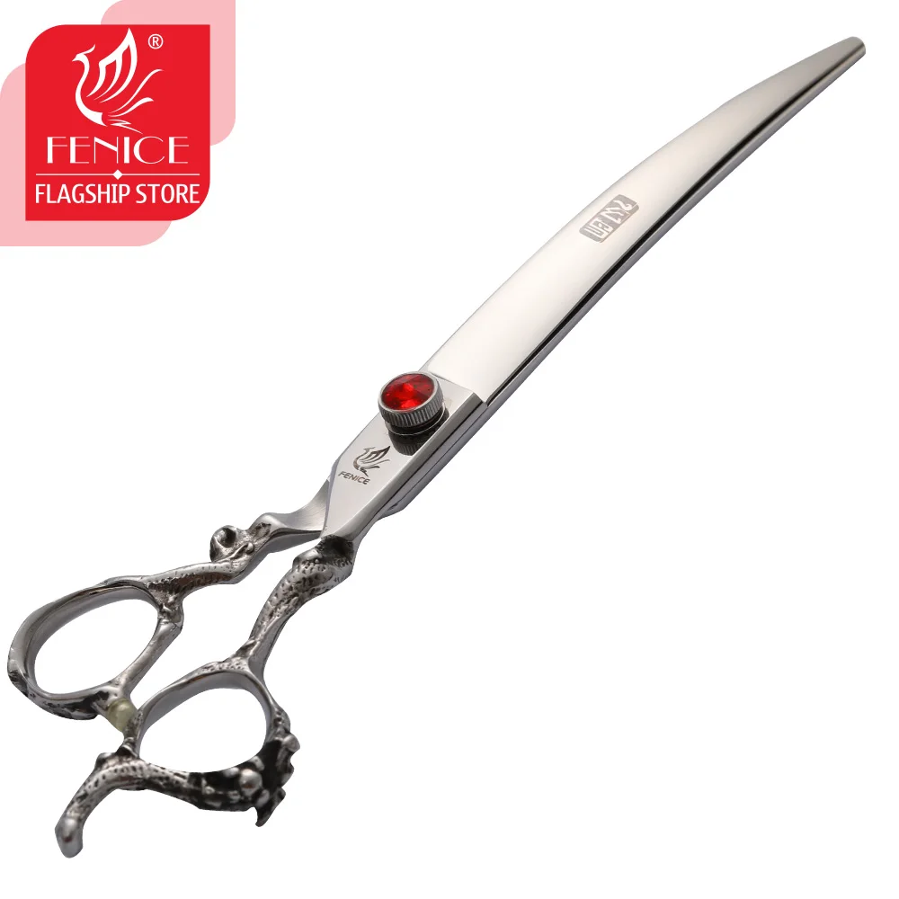 

Fenice 8.0 inch Professional Pet Grooming Curved Scissors for Dogs JP440C Trimming Tools