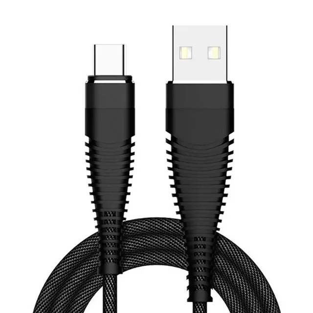 Быстрое зарядное устройство usb type C кабель для Xiaomi Redmi Note 7 Быстрая зарядка type-C кабель для передачи данных для samsung S9 S10 Plus huawei P30 USB C - Цвет: Black