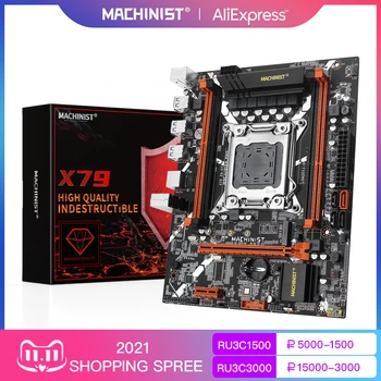 MACHINIST-placa base de LGA-2011 compatible con DDR3 REG ECC, Memoria Xeon E5 V1 V2 CPU de doble canal SATA3.0 NVME M.2 SSD m-atx Z9-D7