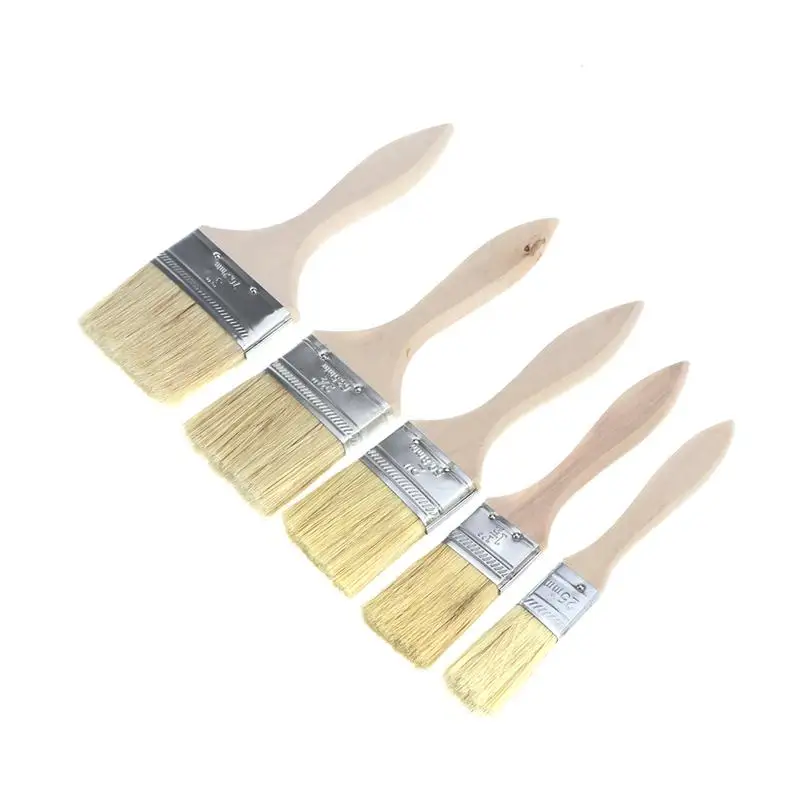 5 uds cepillo de pintura con mango de madera para pared y muebles herramienta de pintura Set de pinceles de pintura artista pintura pinceles