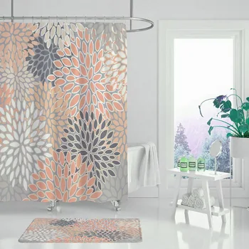 

2020 plant printing waterproof partition curtain shower curtain