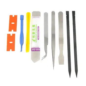 

10 In 1 Cell Phone Repair Opening Pry Professional Disassemble Tools Set Spudger Tweezer Kit Hand Repair Tool