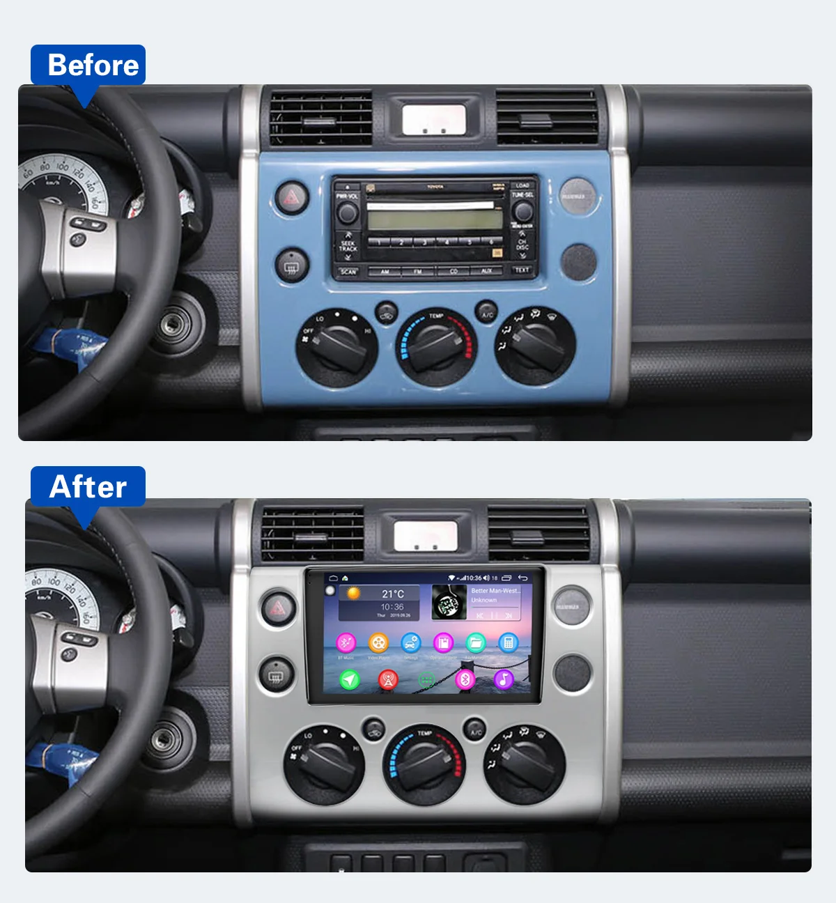 Радуясь 2G+ 32G/4G+ 64G с DSP/SPDIF Автомобильный gps Naviagtion для Toyota FJ Cruiser 2007- Камера заднего вида/Управление рулевым колесом/TPMS