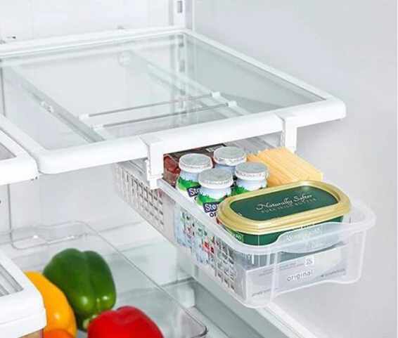 Холодильник мат холодильник выдвижной ящик для хранения еды Органайзер защелкивающийся контейнер-холодильник ящик для хранения фруктов овощей контейнер