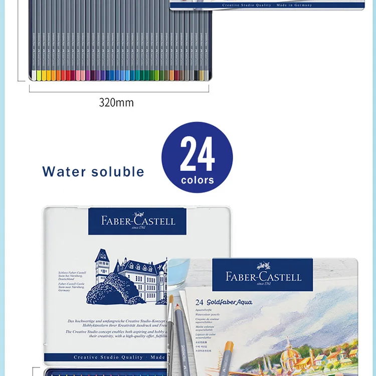 Crayon de couleur,Faber Castell Goldfaber,crayons colorés solubles dans