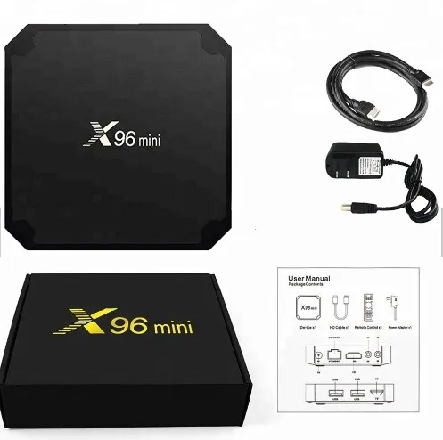 HD X96mini Android 7,1 Smart tv BOX 1 ГБ/8 ГБ ТВ приставка X 96 мини Amlogic S905W H.265 4K 2,4 ГГц WiFi медиаплеер телеприставка