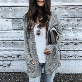 

New Cardigan Women Long Sleeve Knitted Women Sweater Cardigan Autumn Winter Womens Sweaters 2019 Sweater Coat Mujer Invierno