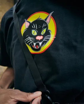 

Sureme 20ss Black Cat Tee Men Women Couples Short Sleeve T Shirts Bogo Cat Printed Cotton T-Shirt Men