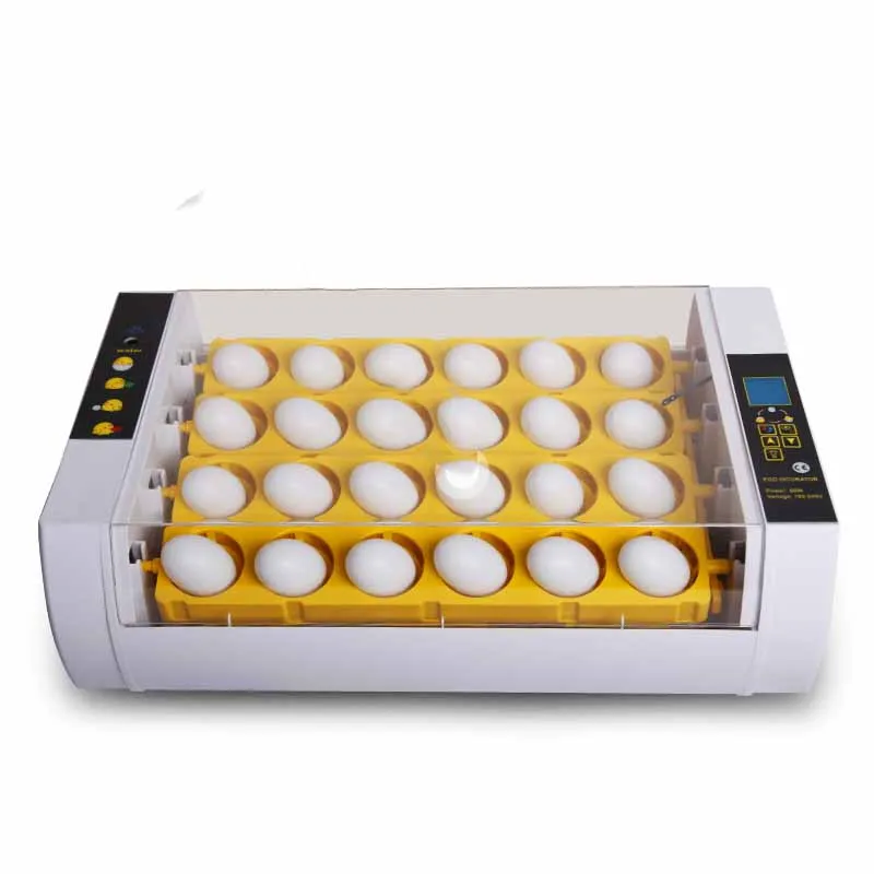 Full Automatic LED 24 Egg Incubator Hatchery Machine Temperature Humidity Control Incubator Chicken Duck Quail Bird Brooder Farm