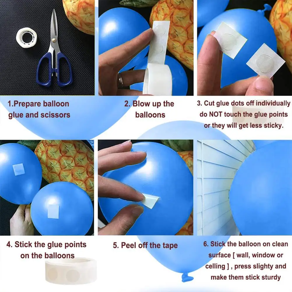 1 Roll 100pcs Double-sided Adhesive Dots Transparent Removable Balloon Adhesive Tape Glue for DIY Wedding Birthday Party Decor