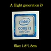 Original 6 7 8th generation Intel i3 i5 i7 Celeron intel Xeon Pentium processor Dolby sticker label ► Photo 2/6