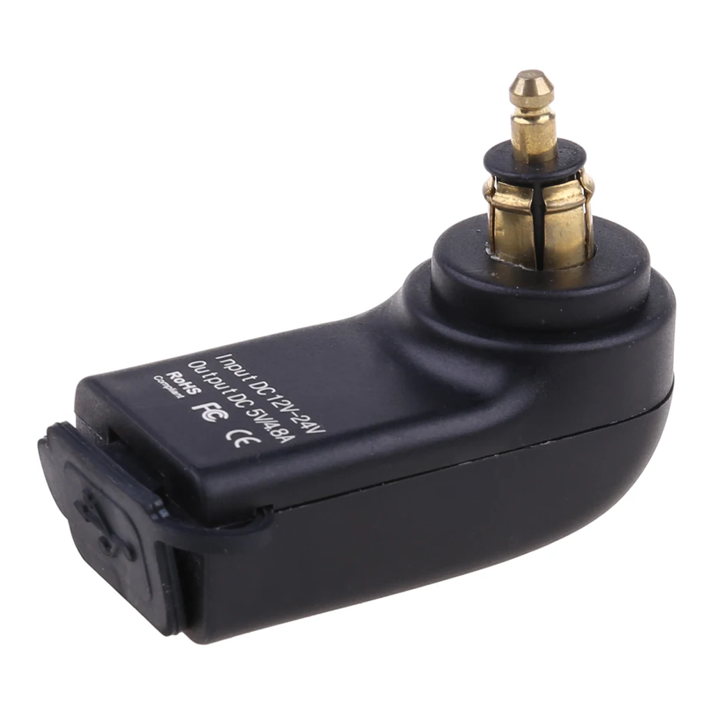 Waterproof Motorbike 12V Dual USB Charger Power Adapter Hella DIN Plug