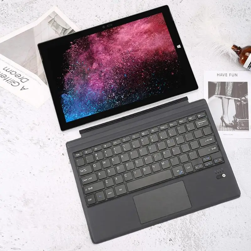 

Portable Tablet Bluetooth 3.0 Wireless Keyboard for Surface Pro 6/5/4/3 Keypad Four-corner Edge-wrapping Protect Design