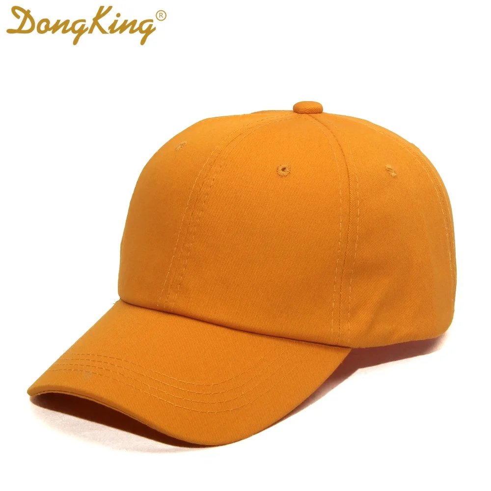 Gold DongKing Классическая Кепка для папы, неструктурная бейсболка, s хлопок, 6 панелей, шляпа для мужчин и женщин, унисекс, простые шапки, мягкие регулируемые Твердые крышки - Цвет: Gold