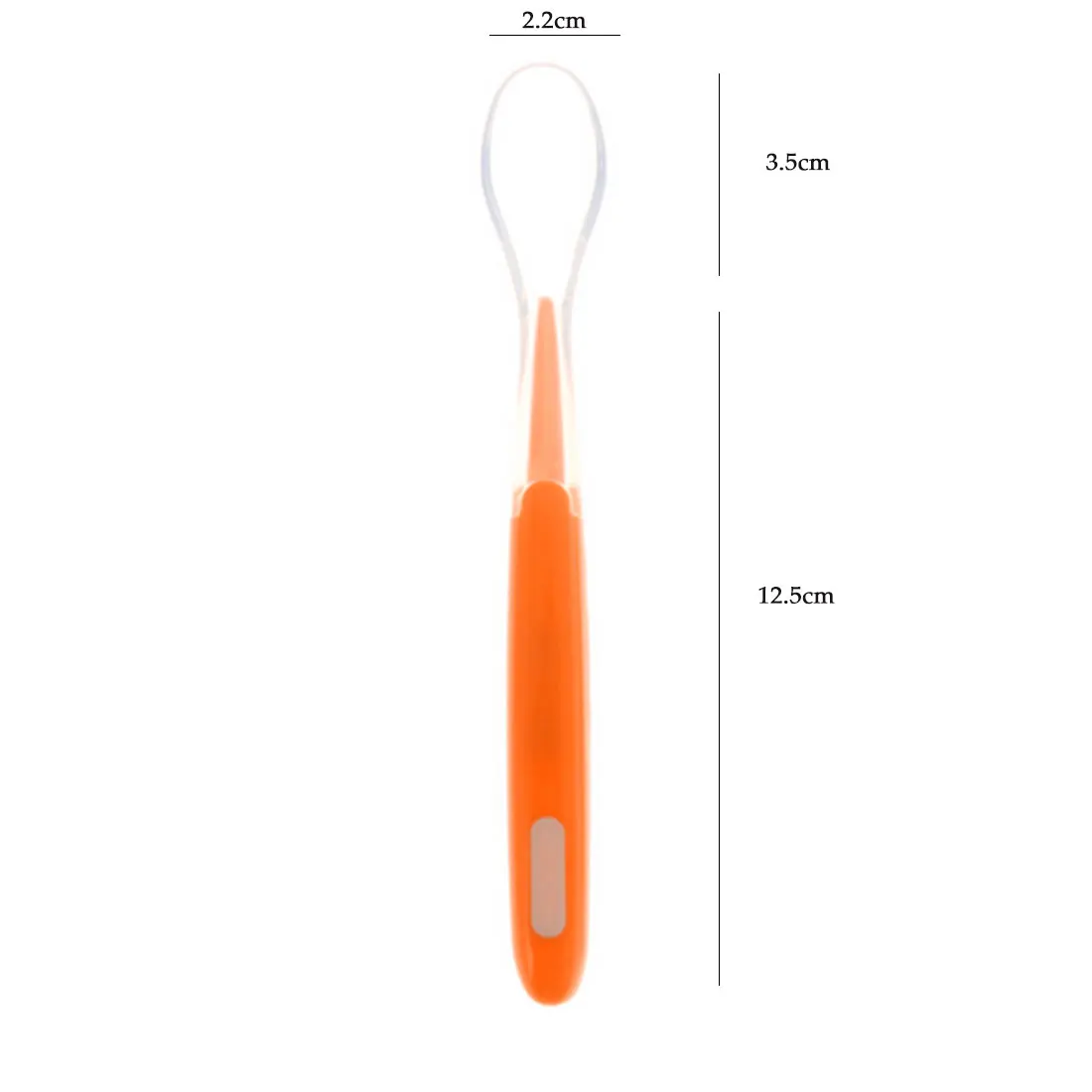 orange Baby Soft Silicone Spoon Candy Color Temperature Sensing Spoon Children Food Baby Feeding Tools - Цвет: orange