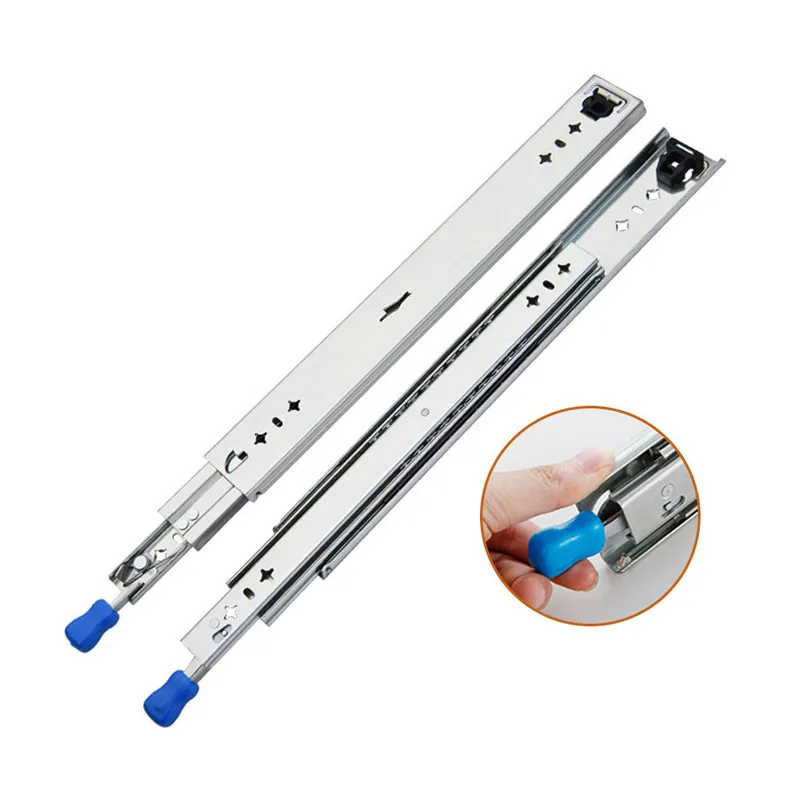 Heavy Duty Bloqueio Gaveta Slides Corredores de Extensão Completa com Bloqueio Montagem Lateral Trilhos de Rolamento de Esferas Faixa Par 1040 Pol 250 Lbs