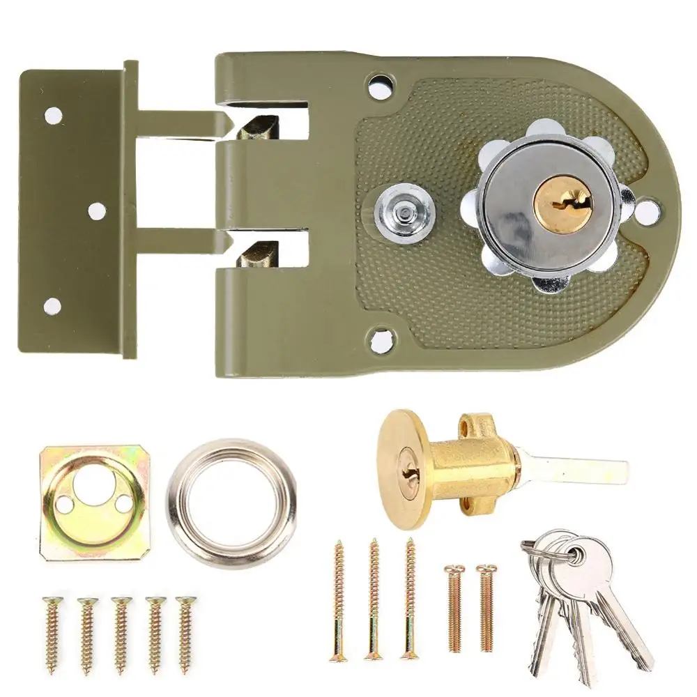 Прочный механический дверной замок из цинкового сплава Противоугонный с ключами