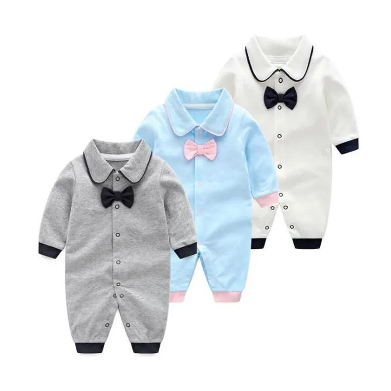Весенне-осенний комбинезон для новорожденных; комбинезон с длинными рукавами для мальчиков; хлопковая одежда для новорожденных; комбинезон для детей 3-12 месяцев
