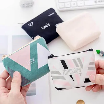 

Coin Purses Women Wallet Small Cute Geometric Credit Card Holder Key Money Bags for Ladies Purse Kids Children Zipper Pouch