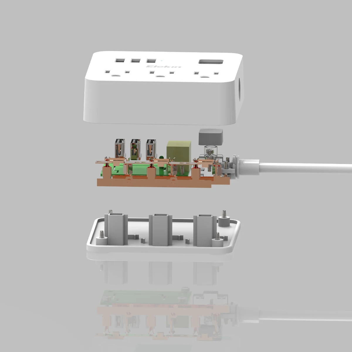 Многофункциональное силовое гнездо для шнура удлинителя 3 USB силовой полосы 3 розетки адаптер США вилка настенное зарядное устройство адаптер док-станция для домашнего офиса