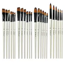 6 шт. жемчужно-белый деревянный полюс для студентов волос Художественный набор для детей кисти художника принадлежности акварельные быстро биколор нейлон