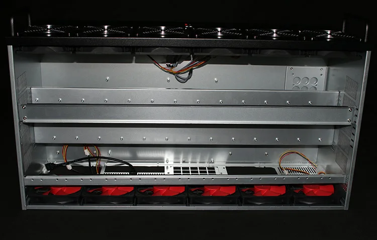 Чехол для криптомайнера Asic Bitcoin USB Miner Rackmount PC, сервер для майнинга, открытая рамка для RX 470 480 570 12 или 13 GTX1080 GPU Card