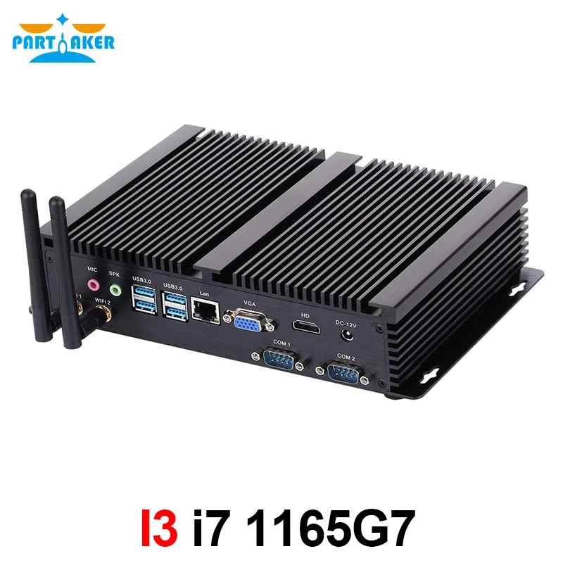 Промышленный мини-ПК Intel Core i7 1165G7 Настольный ПК Win 10 2 * DDR4 M.2 NVMe + Msata + 2,5 ''SATA 4K HTPC неттоп HDMI VGA WiFi мини пк intel i7 10510u 2 x ddr4 m 2 nvme msata 2 5 дюйма sata 4k htpc nettop hdmi vga wifi