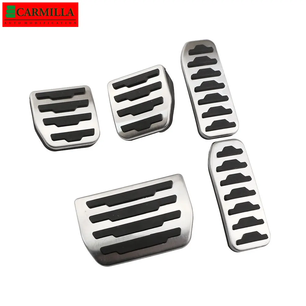 Carmilla Car Pedals for Jaguar E-Pace Epace Stainless Steel Auto Brake Gas Pedal Protection Covers