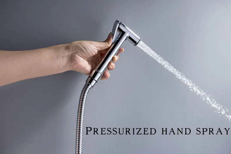 Description Picture 6 of itemChrome Toilet Bidet Sprayer wall shower Hot And Cold bidet Bathroom Solid Brass Shattaf Shower Faucet mixer tap