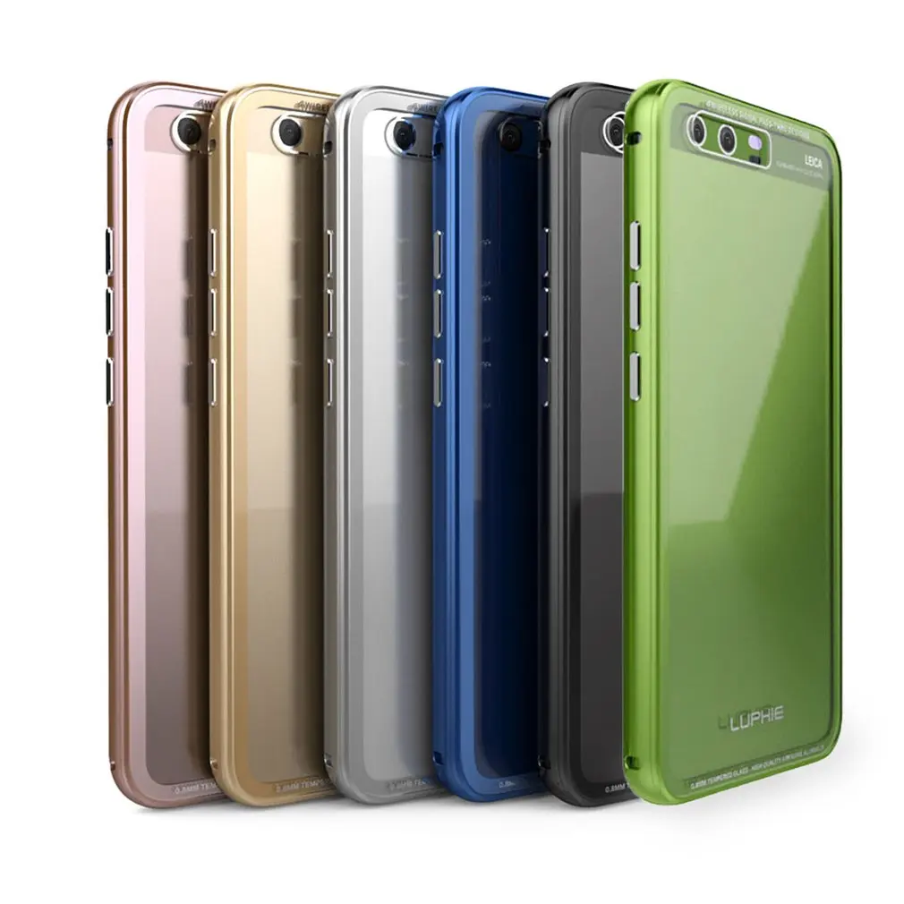 Чехлы LUPHIE для HUAWEI P10 Plus металлическая рамка прозрачная закаленная стеклянная