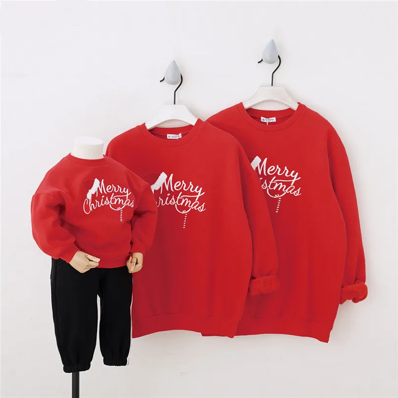 Одежда для мамы и дочки; рождественские Семейные комплекты; флисовый свитер «Мама и я»; одежда для мамы и дочки, папы и сына